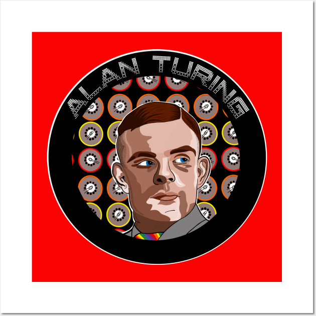 Alan Turing World War 2 Hero Mathematician Wall Art by EmmaFifield